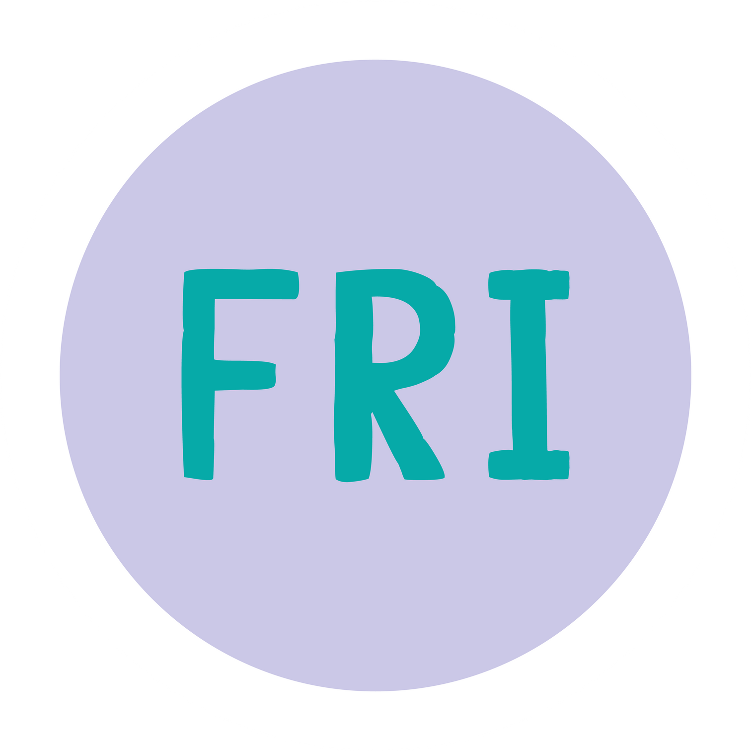 stickers with days of the week, round icon Friday